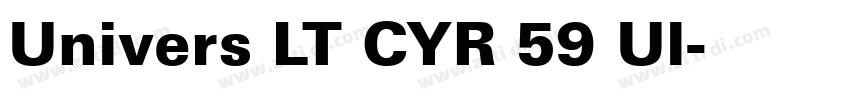 Univers LT CYR 59 Ul字体转换
